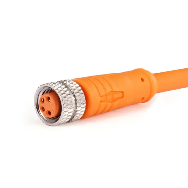 M8 4-pin female cable connector, model QH88-M8-4F