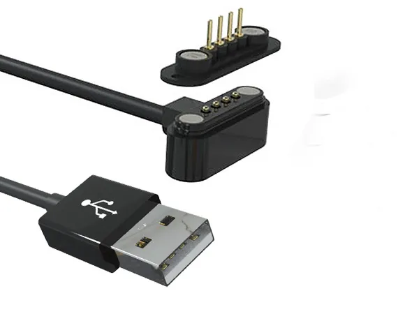 4-pin 2.54 mm T-type magnetic cable, model QH88-MC-4T